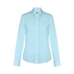 Chemises à logo pour femmes en coton et polyamide 115 g/m² THC Paris couleur bleu ciel première vue