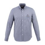 Chemise publicitaire Oxford pour hommes en coton 142 g/m² Elevate Life vue impression sérigraphique