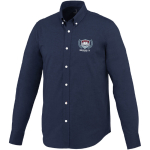 Chemise publicitaire Oxford pour hommes en coton 142 g/m² Elevate Life vue impression sérigraphique