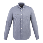 Chemise publicitaire Oxford pour hommes en coton 142 g/m² Elevate Life avec zone d'impression