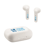 Écouteurs simple avec logo et Bluetooth 5.0 dans Ultimate Box vue avec zone d'impression
