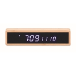 Chargeur sans fil personnalisable avec réveil en bambou Time couleur bois quatrième vue