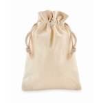Corde à sauter personnalisée dans une pochette en coton Nature couleur beige deuxième vue