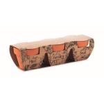 Pots de fleur avec logo et 3 herbes aromatiques Kit Herbes aromatiques couleur marron deuxième vue