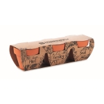 Pots de fleur avec logo et 3 herbes aromatiques Kit Herbes aromatiques couleur marron deuxième vue principale