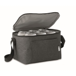Sac isotherme en RPET moucheté avec capacité pour 6 canettes couleur noir deuxième vue