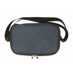 Sac isotherme en RPET moucheté avec capacité pour 6 canettes couleur bleu sixième vue