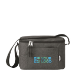 Sac isotherme en RPET moucheté avec capacité pour 6 canettes vue avec zone d'impression