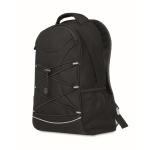 Sac à dos de sport aux couleurs contrastées et avec des lacets RPET couleur noir deuxième vue