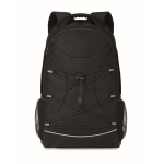 Sac à dos de sport aux couleurs contrastées et avec des lacets RPET couleur noir troisième vue
