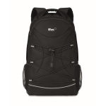 Sac à dos de sport aux couleurs contrastées et avec des lacets RPET couleur noir troisième vue principale