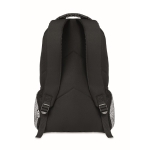 Sac à dos de sport aux couleurs contrastées et avec des lacets RPET couleur noir quatrième vue