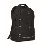Sac à dos de sport aux couleurs contrastées et avec des lacets RPET couleur noir vue principale