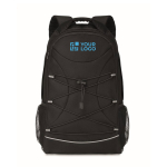 Sac à dos de sport aux couleurs contrastées et avec des lacets RPET vue avec zone d'impression