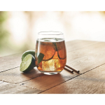 Verres personnalisables pas chers de 420 ml avec boîte Reusable couleur transparent vue d'ambiance