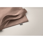 Sac shopping imprimé du logo en chanvre avec soufflet 200 g/m2 Planet couleur marron cinquième vue photographique