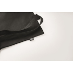 Sac shopping imprimé du logo en chanvre avec soufflet 200 g/m2 couleur noir cinquième vue photographique