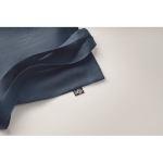 Sac shopping imprimé du logo en chanvre avec soufflet 200 g/m2 Planet couleur bleu cinquième vue photographique
