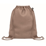 Sac cordon en chanvre Natural couleur marron troisième vue