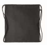 Sac cordon en chanvre Natural couleur noir deuxième vue