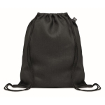 Sac cordon en chanvre Natural couleur noir troisième vue