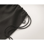 Sac cordon en chanvre Natural couleur noir troisième vue photographique