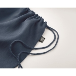 Sac cordon en chanvre Natural couleur bleu troisième vue photographique