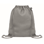 Sac cordon en chanvre Natural couleur gris troisième vue