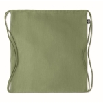 Sac cordon en chanvre Natural couleur vert deuxième vue