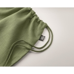 Sac cordon en chanvre Natural couleur vert troisième vue photographique