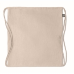 Sac cordon en chanvre Natural couleur beige deuxième vue