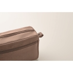Trousse de toilette EcoFriendly couleur marron quatrième vue photographique