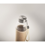 Gourde en verre anti-fuites avec étui en jute 500 ml Crystal SlowLife couleur beige troisième vue photographique