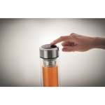 Bouteille en verre borosilicaté avec thermomètre 390 ml Termo Tactile couleur transparent cinquième vue