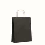 Sac en papier personnalisable recyclé 90 g/m2 Retail Colors Medium couleur noir