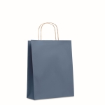 Sac en papier personnalisable recyclé 90 g/m2 Retail Colors Medium couleur bleu