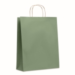 Grand sac papier personnalisé 90 g/m2 Vente au détail Couleurs Grand couleur vert