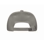 Casquette de baseball en chanvre personnalisable 5 panneaux couleur gris sixième vue