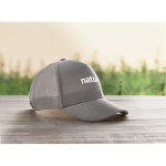 Casquette de baseball en chanvre personnalisable 5 panneaux couleur gris vue d'ambiance principale