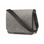 Sacoche pour ordinateur 15'' en feutre RPET à fermeture velcro Casual couleur gris