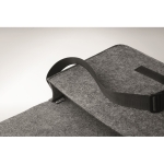 Sacoche pour ordinateur 15'' en feutre RPET à fermeture velcro Casual couleur gris cinquième vue photographique