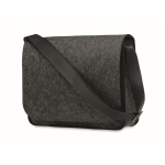 Sacoche pour ordinateur 15'' en feutre RPET à fermeture velcro Casual couleur gris foncé