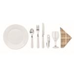 Set panier de pique-nique en osier personnalisé Central Park couleur bois quatrième vue