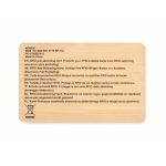 Carte RFID de protection cartes de crédit en bambou Bamboo Protect couleur bois deuxième vue