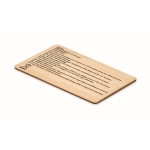 Carte RFID de protection cartes de crédit en bambou Bamboo Protect couleur bois quatrième vue