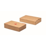 Jeu de cartes personnalisé en papier recyclé pour publicité recyclée couleur beige deuxième vue