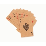 Jeu de cartes personnalisé en papier recyclé pour publicité recyclée couleur beige cinquième vue