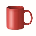 Tasse publicitaire économique en céramique colorée 300ml Basic Colors couleur rouge