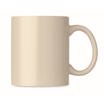 Tasse publicitaire économique en céramique colorée 300ml Basic Colors couleur beige troisième vue