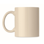 Tasse publicitaire économique en céramique colorée 300ml Basic Colors couleur beige quatrième vue